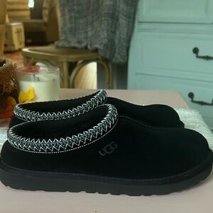 UGG Black Slippers with Braided Strap